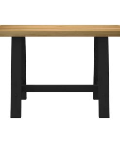 Scrivania Noain Gambe A Forma Di A 120x50x75 Cm Legno Massello