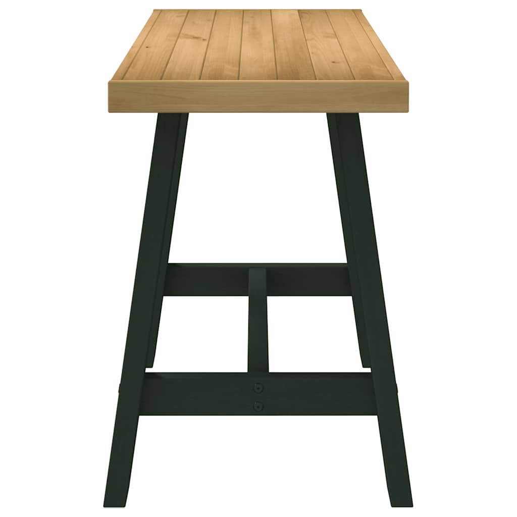 Scrivania Noain Gambe A Forma Di A 120x50x75 Cm Legno Massello - Image 2