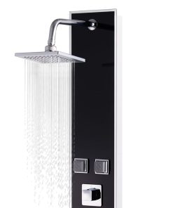 Pannello Doccia In Vetro 18x42,1x120 Cm Nero