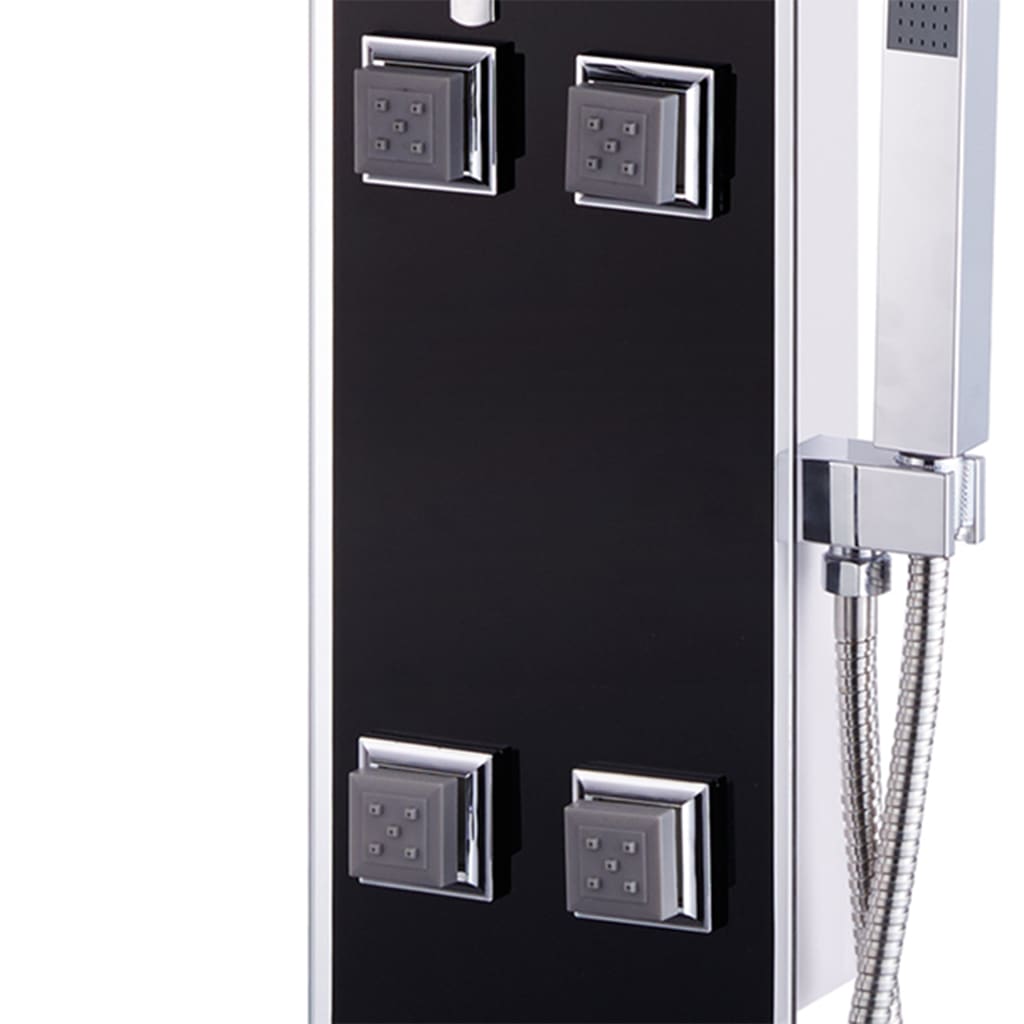 Pannello Doccia In Vetro 18x42,1x120 Cm Nero - Image 6