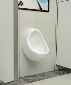 Orinatoio Sospeso Con Sciacquone In Ceramica Bianco