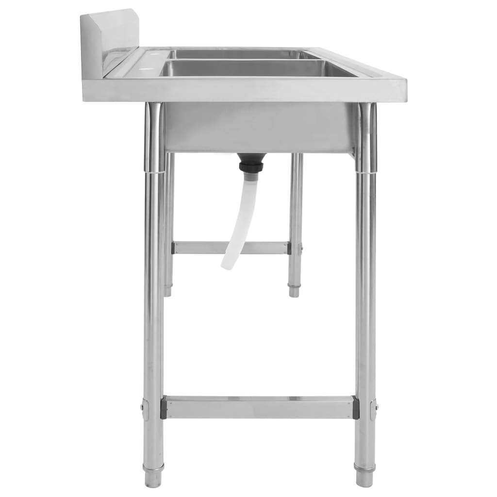 Lavello Da Cucina A Doppia Vasca In Acciaio Inox