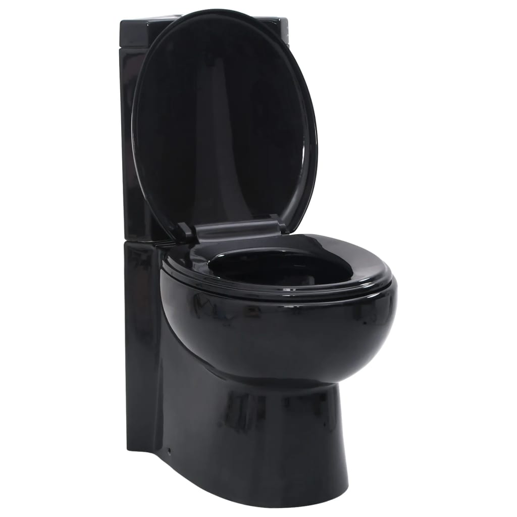 Vaso Wc In Ceramica Da Bagno Ad Angolo Nero - Image 3