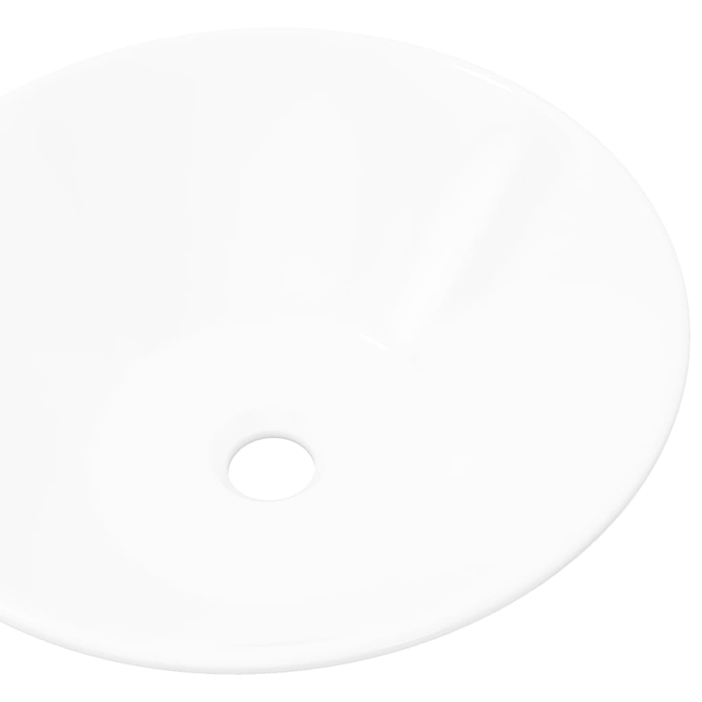 Lavello Da Bagno In Ceramica Porcellana Bacino Bianco - Image 4