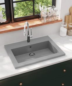 Lavandino In Granito 600x450x120 Mm Grigio