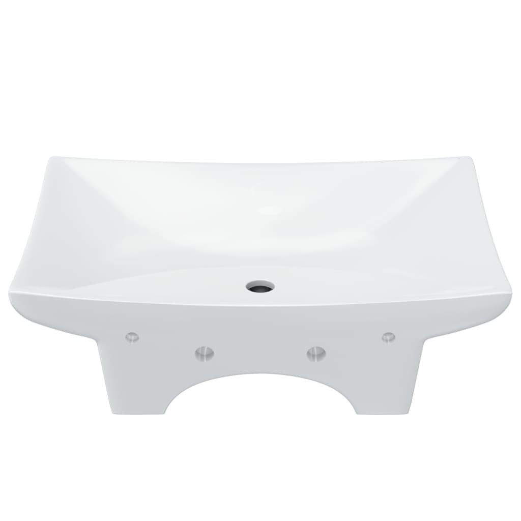 Lavabo Ceramica Lusso Rettangolare Foro Di Trabocco E Foro Rubinetto