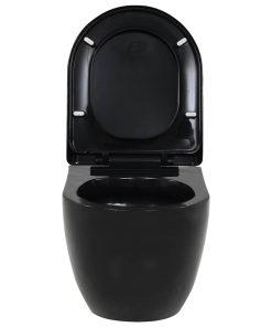 Wc Sospeso In Ceramica Nera