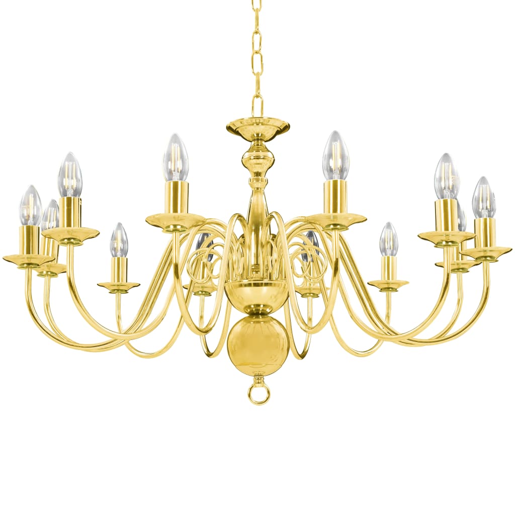 Lampadario Dorato Per 12 Lampadine E14