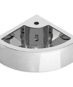 Lavandino Con Troppopieno 45x32x12,5 Cm In Ceramica Argento