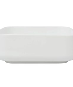 Lavandino Quadrato In Ceramica Bianca 39x39x13,5 cm