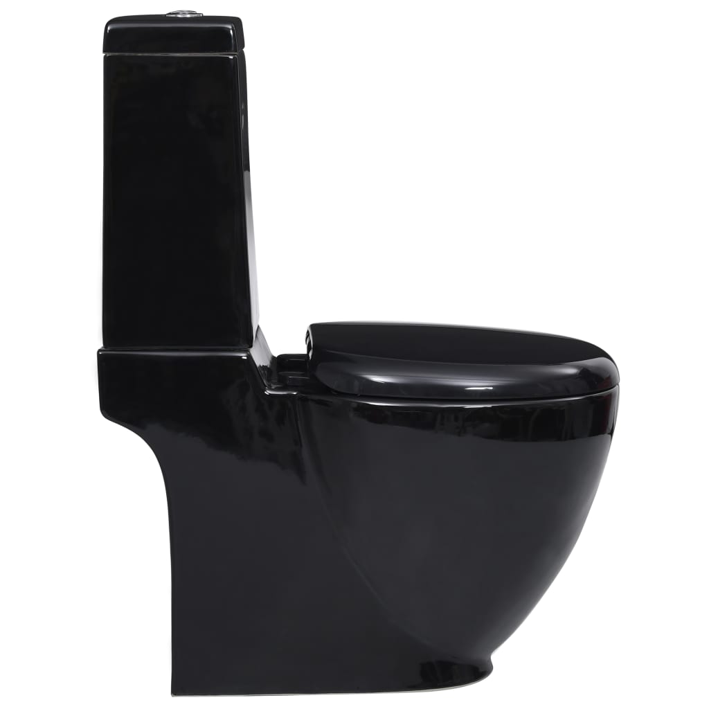 Vaso Wc In Ceramica Con Scarico Dietro Nero - Image 2