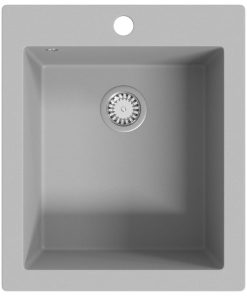 Lavandino Da Cucina Granito Solo Lavello Ad Incasso Grigio