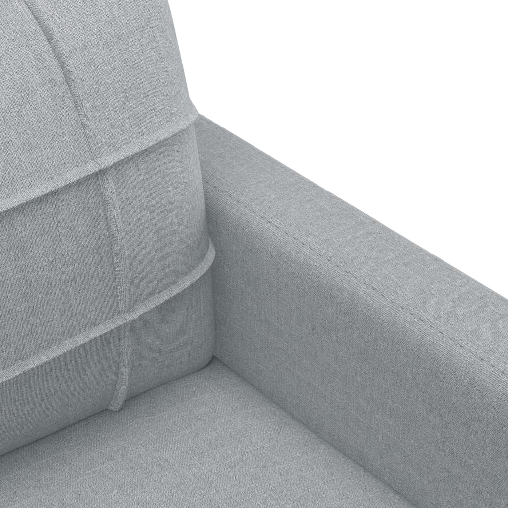 Set Di Divani 3 Pz Con Cuscini Grigio Chiaro In Tessuto - Image 5