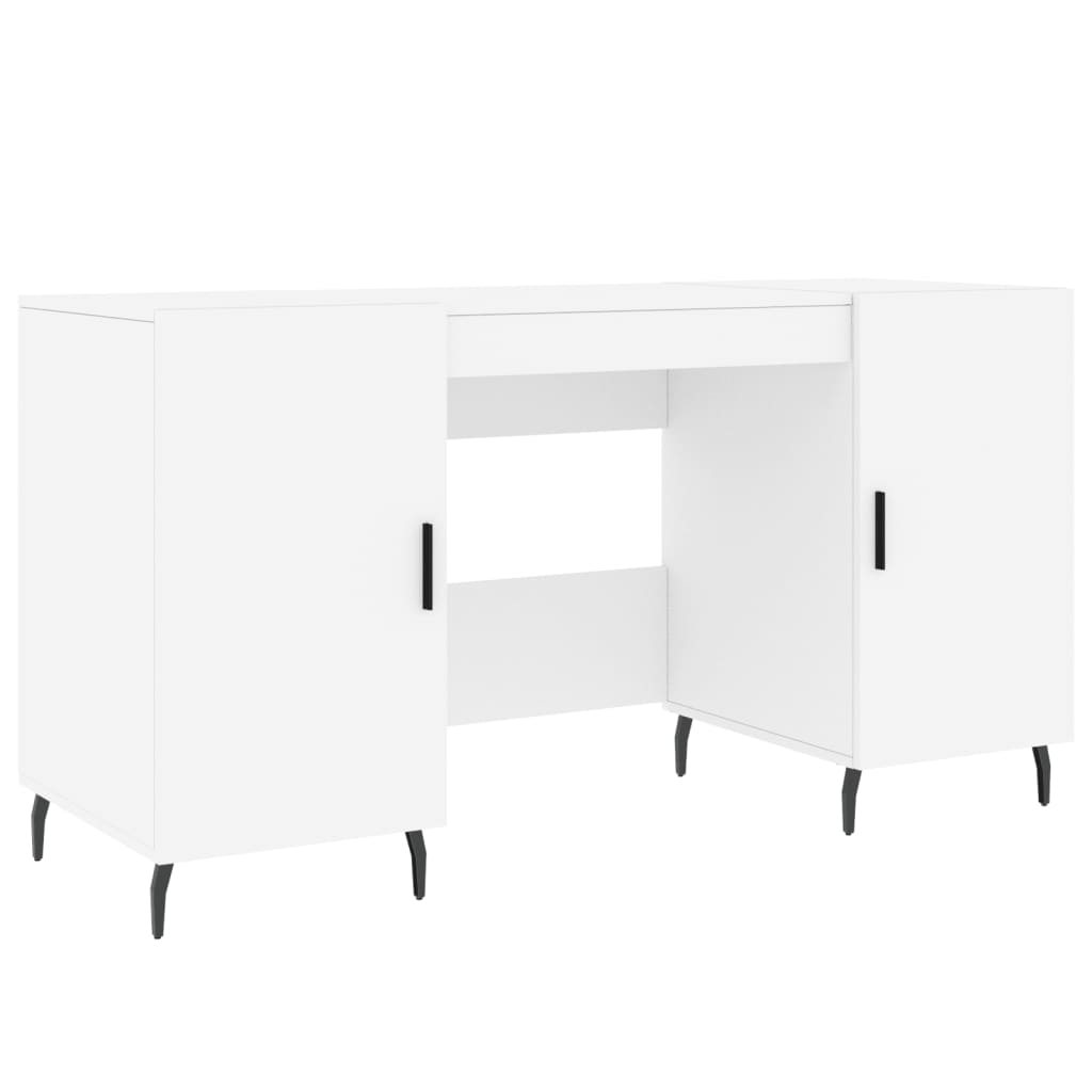 Scrivania Bianca 140x50x75 Cm In Legno Multistrato - Image 5