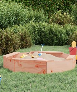 Sabbiera Con Sedute Ottagonale In Legno Massello Di Douglas