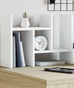 Organizer Scrivania Bianco 34,5x15,5x35,5 Cm Legno Multistrato
