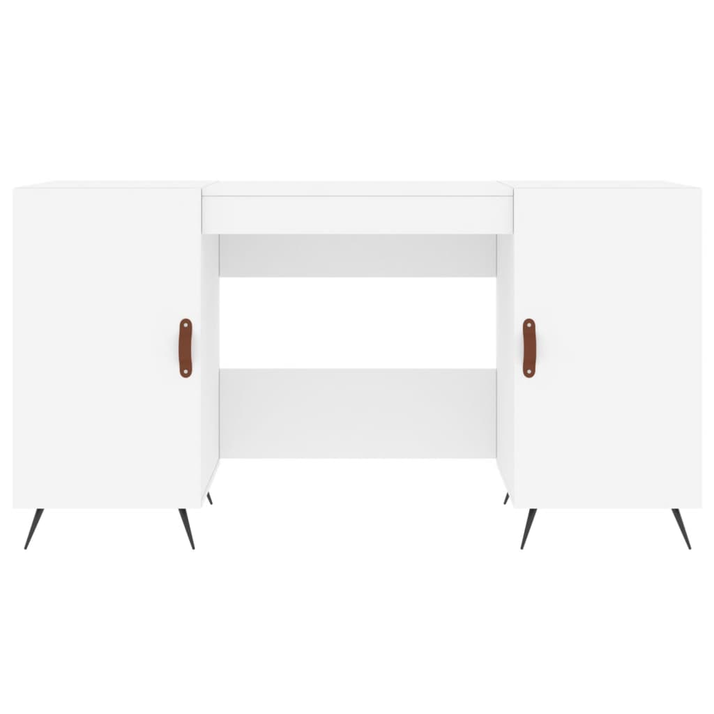 Scrivania Bianca 140x50x75 Cm In Legno Multistrato - Image 6