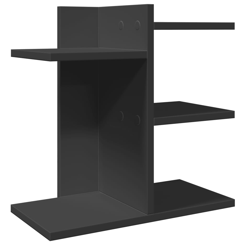 Organizer Da Scrivania Nero 42x21,5x42 Cm In Legno Multistrato