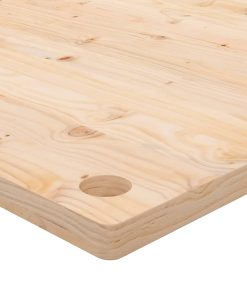 Piano Scrivania 110x60x2,5 Cm In Legno Massello Di Pino