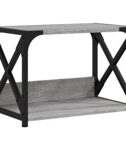 Supporto Stampante 2 Piani Grigio Sonoma 44x26x31,5 Multistrato