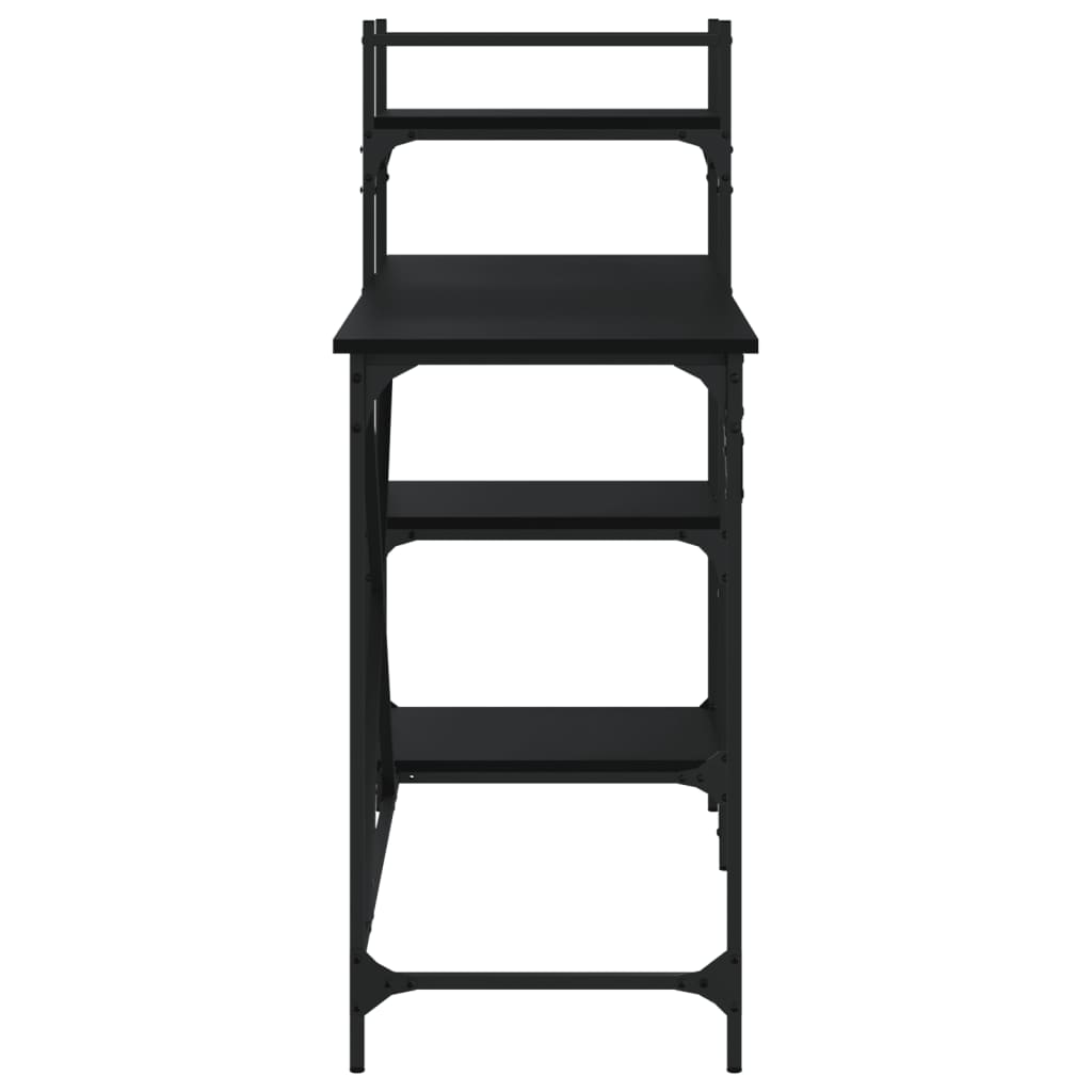 Scrivania Per Computer Con Scaffali Nera 120x47x109 cm - Image 6