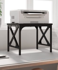 Supporto Per Stampante Nero 40x30x31 Cm In Legno Multistrato