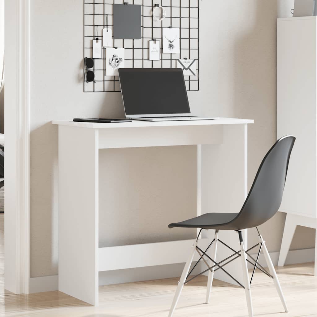 Scrivania Bianca 80x40x75 Cm In Legno Multistrato - Image 3