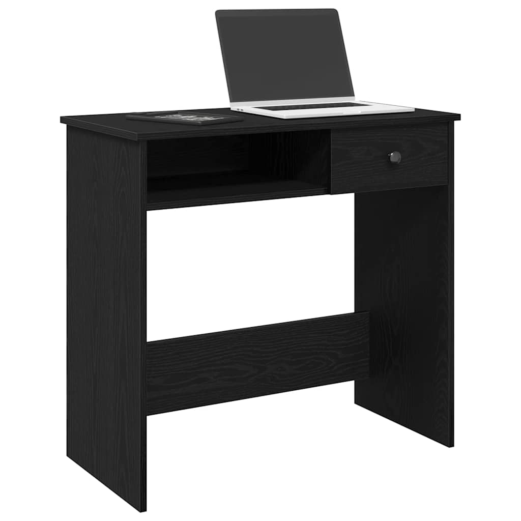 Scrivania Nera 80x40x75 Cm In Legno Multistrato - Image 4