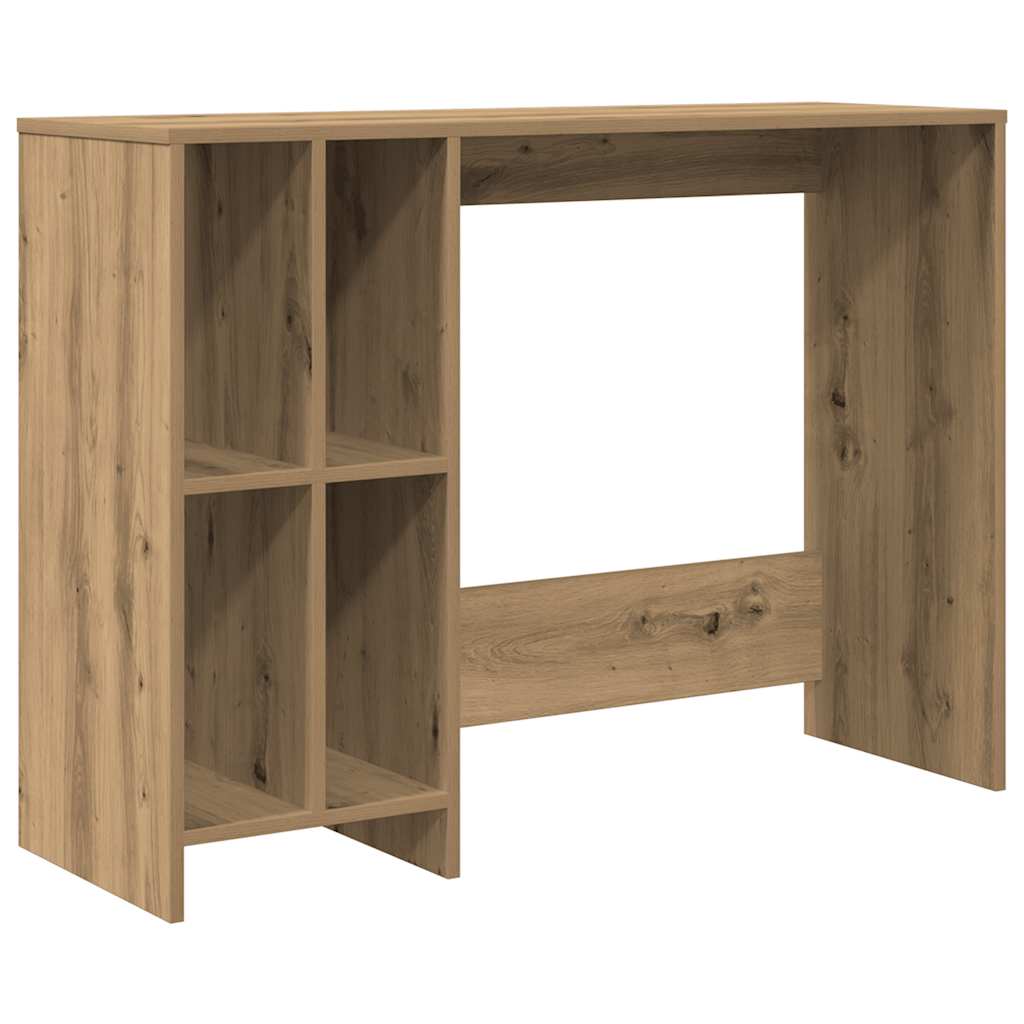 Scrivania Rovere Artigianale 102,5x35x75cm In Legno Multistrato