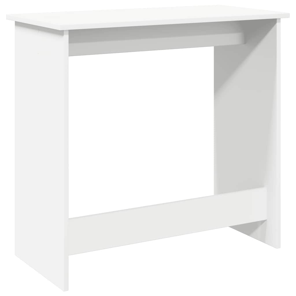 Scrivania Bianca 80x40x75 Cm In Legno Multistrato