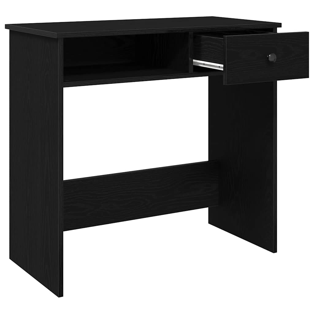 Scrivania Nera 80x40x75 Cm In Legno Multistrato - Image 6