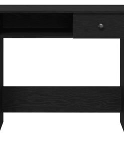 Scrivania Nera 80x40x75 Cm In Legno Multistrato
