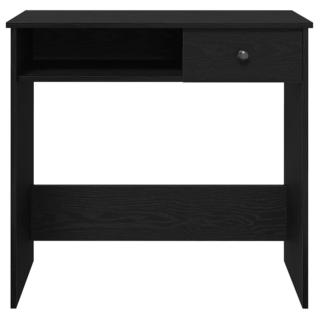 Scrivania Nera 80x40x75 Cm In Legno Multistrato