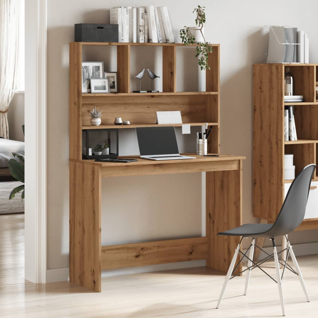 Scrivania Mensole Rovere Artigianale 102x45x148 Cm Multistrato