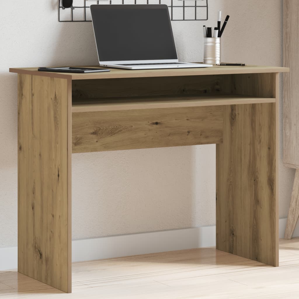 Scrivania Rovere Artigianale 90x50x74 Cm In Legno Multistrato - Image 4