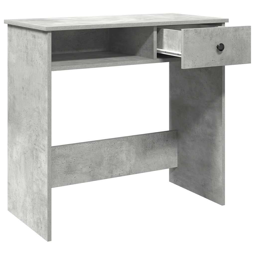 Scrivania Grigio Cemento 80x40x75 Cm In Legno Multistrato - Image 4