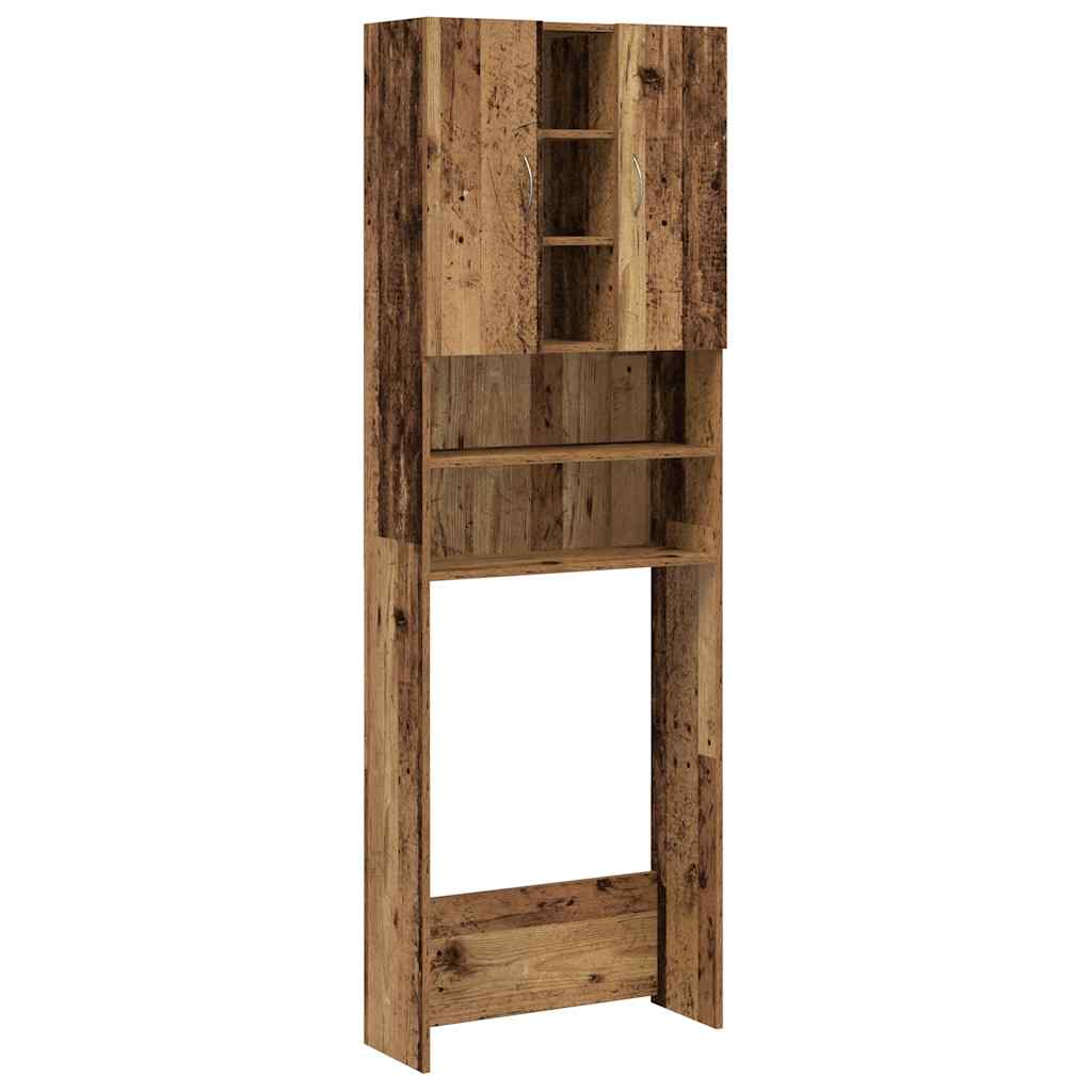 Mobile Per Lavatrice Legno Antico 64x25,5x190 cm