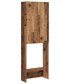 Mobile Per Lavatrice Legno Antico 64x25,5x190 cm