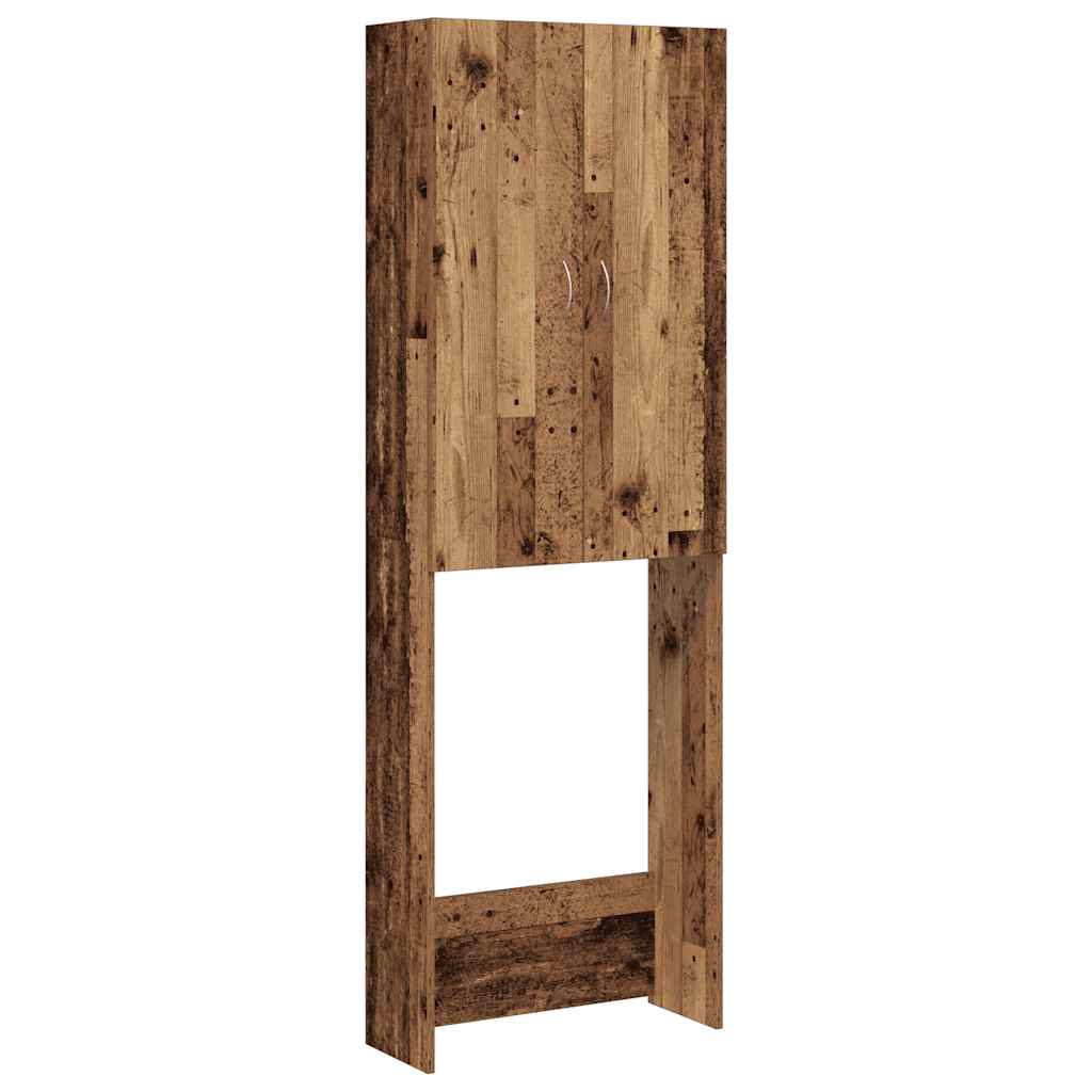Mobile Per Lavatrice Legno Antico 64x25,5x190 cm