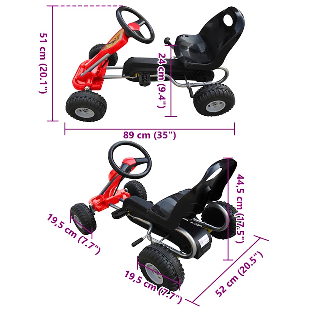 Go Kart A Pedali Rosso