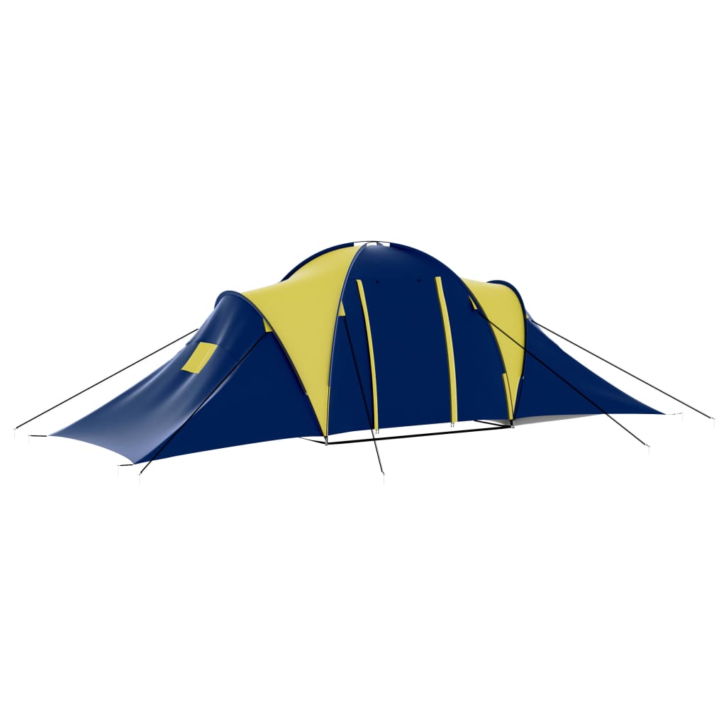 Tenda Da Campeggio In Poliestere Per 9 Persone Blu E Giallo