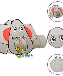Tenda Da Gioco Per Bambini Elefante Grigio 174x86x101 cm
