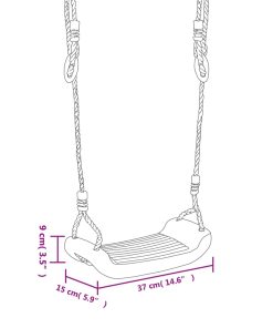 Seggiolini Altalena 2 Pz Con Pietre Arrampicata Blu Polietilene