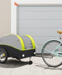 Rimorchio Da Bici Nero E Verde 45 Kg In Ferro