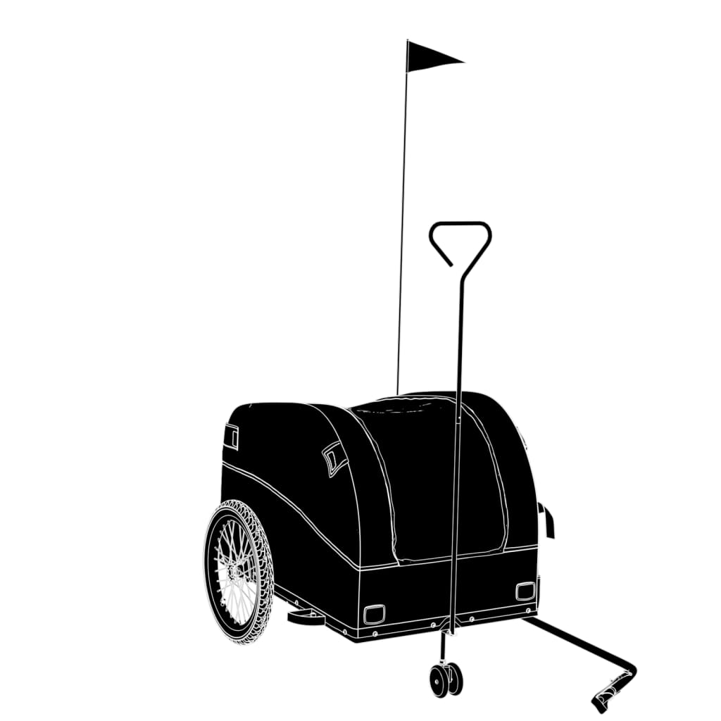 Rimorchio Da Bici Nero E Verde 45 Kg In Ferro - Image 4