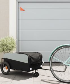 Rimorchio Da Bici Nero 30 Kg In Ferro