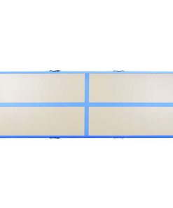 Tappetino Ginnastica Gonfiabile Con Pompa 400x100x10 Cm Pvc Blu