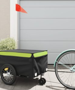 Rimorchio Da Bici Nero E Verde 45 Kg In Ferro