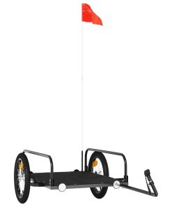 Rimorchio Da Bici Nero 126x63x34 Cm In Ferro