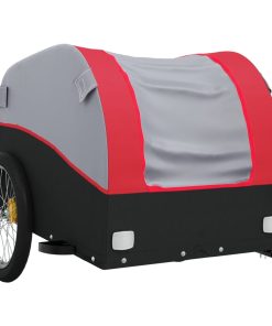 Rimorchio Da Bici Nero E Rosso 45 Kg In Ferro